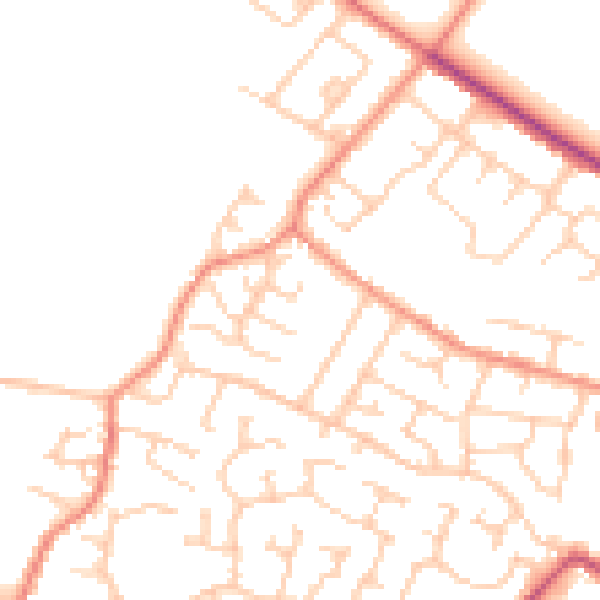 Daytime road noise heatmap for S75 5QD