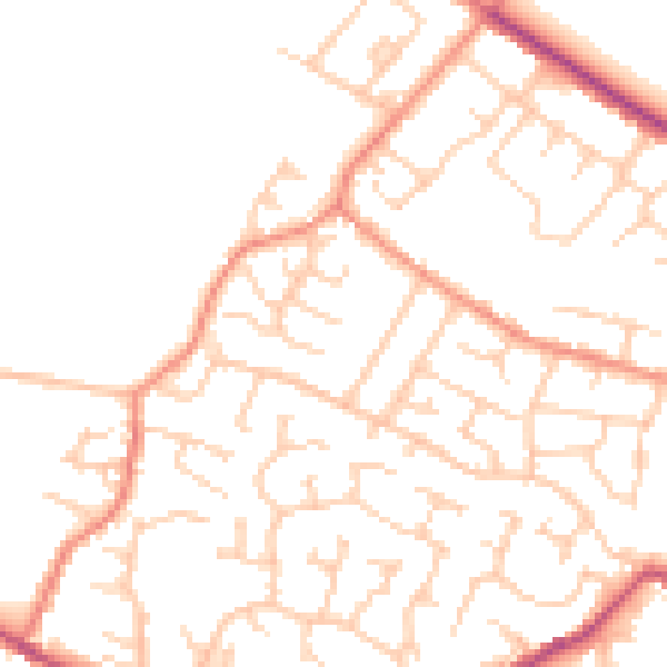 Daytime road noise heatmap for S75 5QF
