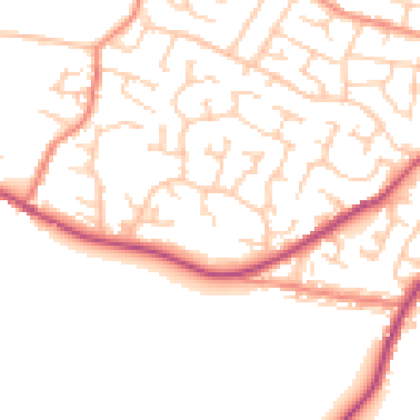 Daytime road noise heatmap for S75 5QL