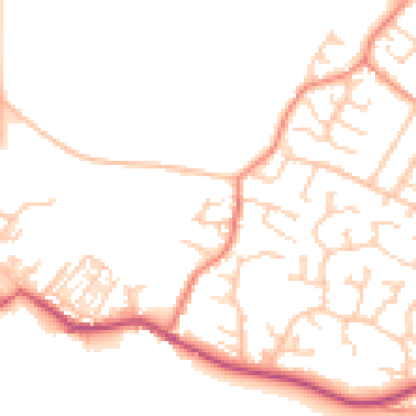 Daytime road noise heatmap for S75 5RX
