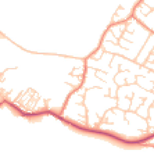 Daytime road noise heatmap for S75 5RZ