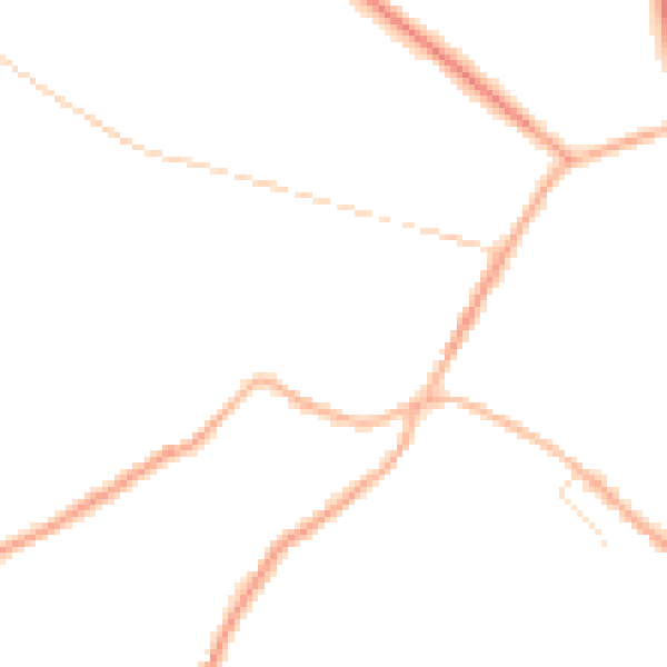 Night-time road noise heatmap for S75 6BG