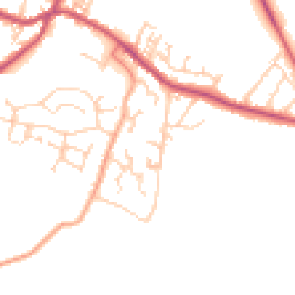 Daytime road noise heatmap for S75 6BL