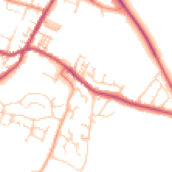 Daytime road noise heatmap for S75 6DB