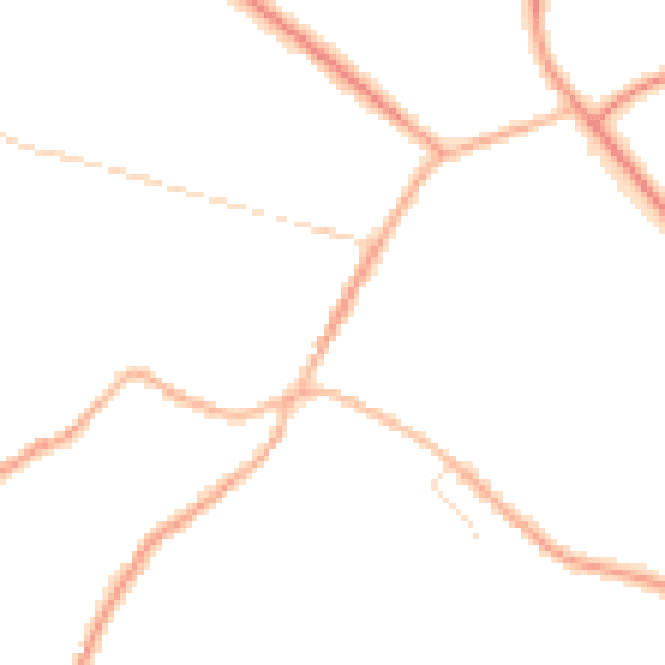 Night-time road noise heatmap for S75 6DG