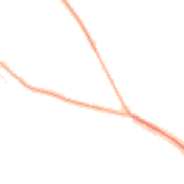 Night-time road noise heatmap for S75 6DW