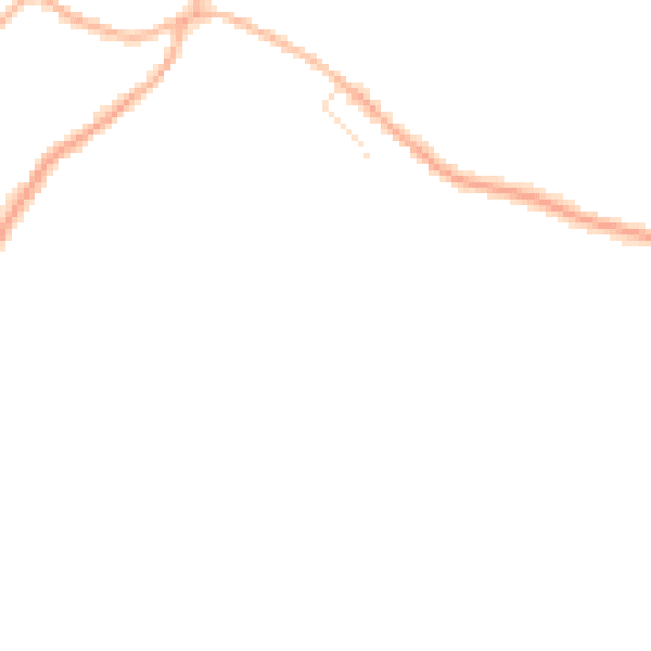 Night-time road noise heatmap for S75 6DY