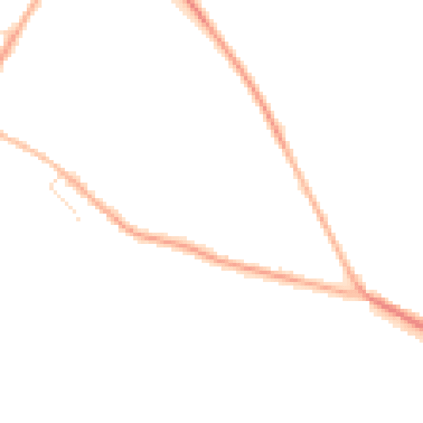 Night-time road noise heatmap for S75 6EA