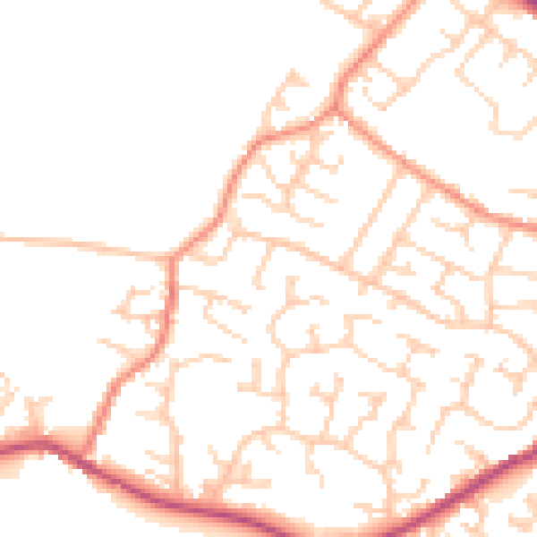Daytime road noise heatmap for S75 6EY