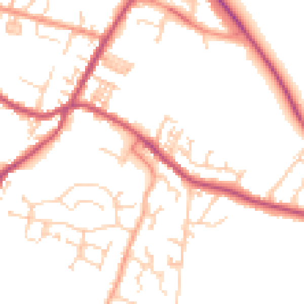 Daytime road noise heatmap for S75 6FE