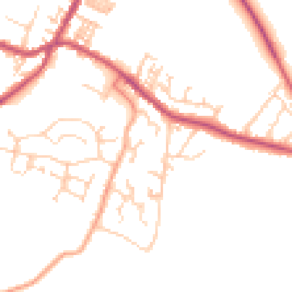 Daytime road noise heatmap for S75 6FJ