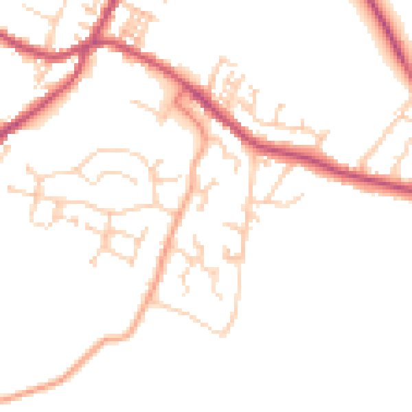 Daytime road noise heatmap for S75 6FL