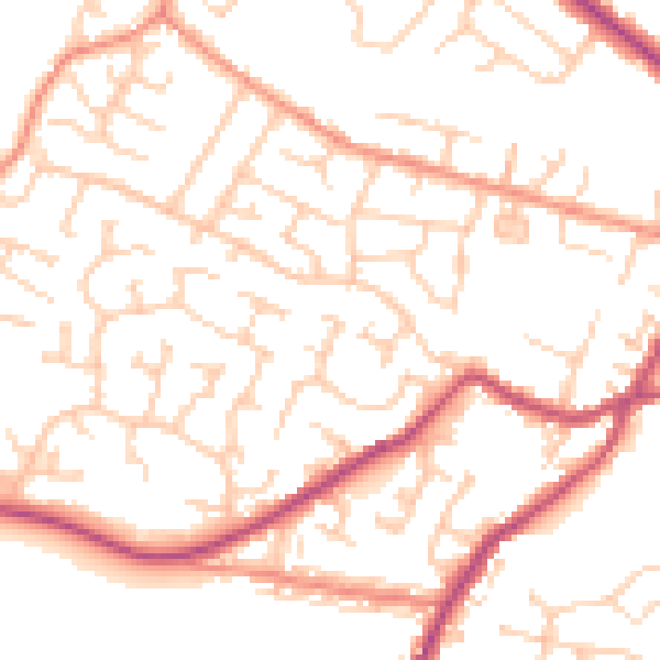 Daytime road noise heatmap for S75 6FN
