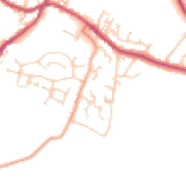Daytime road noise heatmap for S75 6GA