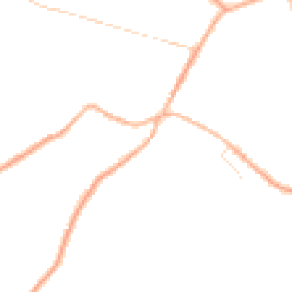 Night-time road noise heatmap for S75 6GG