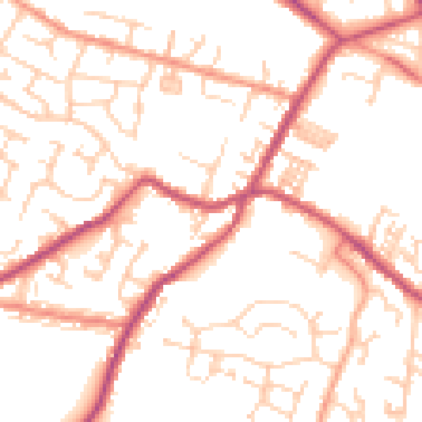 Daytime road noise heatmap for S75 6GH