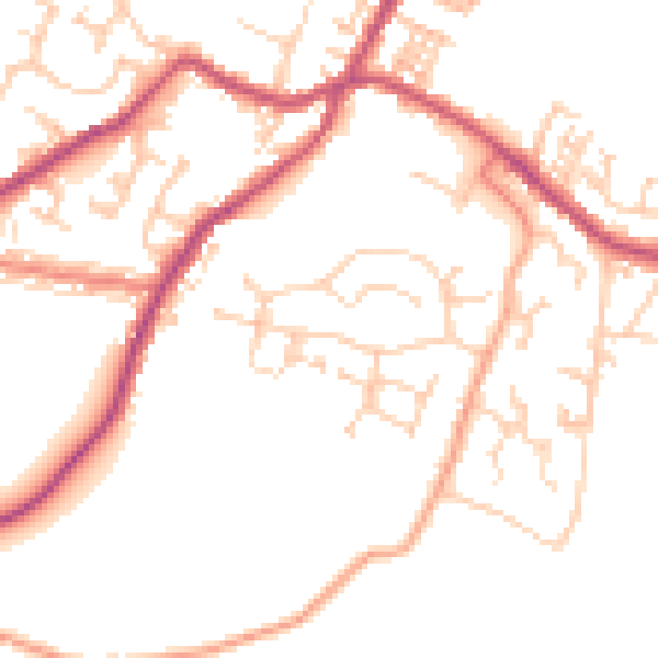 Daytime road noise heatmap for S75 6GJ