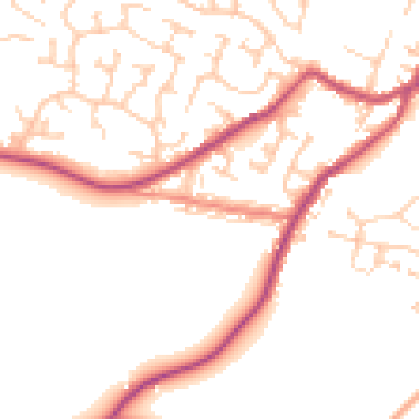 Daytime road noise heatmap for S75 6GL