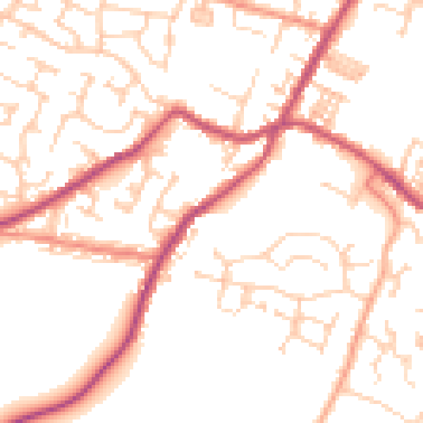 Daytime road noise heatmap for S75 6GN