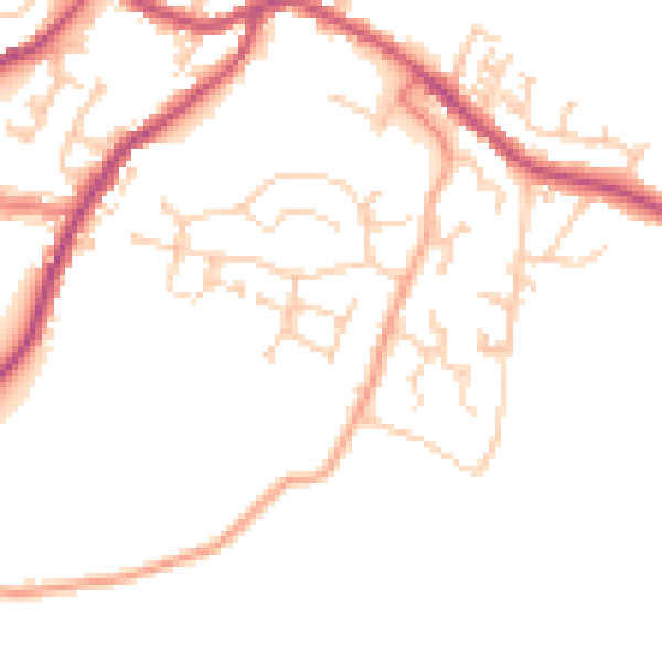 Daytime road noise heatmap for S75 6GX