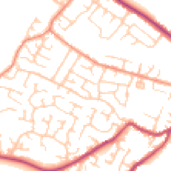 Daytime road noise heatmap for S75 6HF