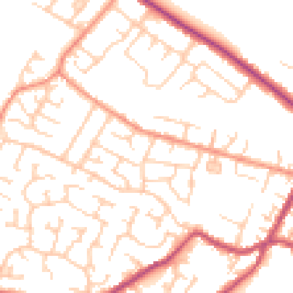 Daytime road noise heatmap for S75 6HN