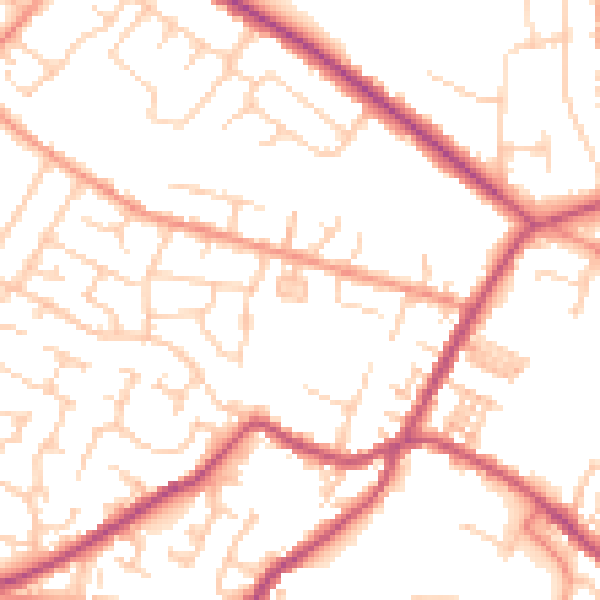 Daytime road noise heatmap for S75 6HR
