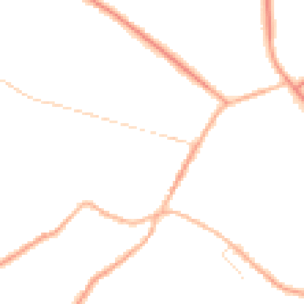 Night-time road noise heatmap for S75 6JE