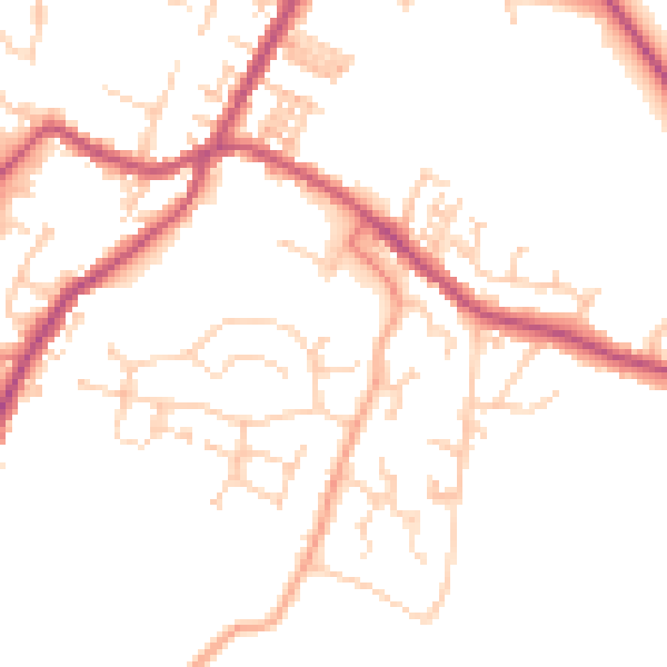 Daytime road noise heatmap for S75 6NZ