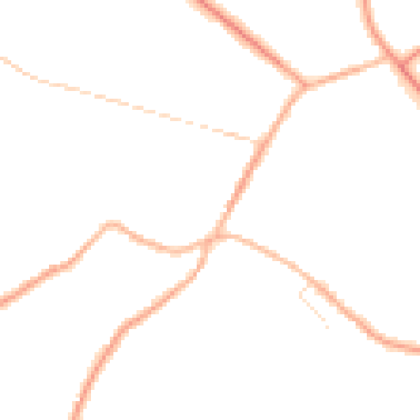 Night-time road noise heatmap for S75 6PG