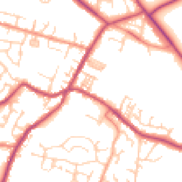 Daytime road noise heatmap for S75 6PH