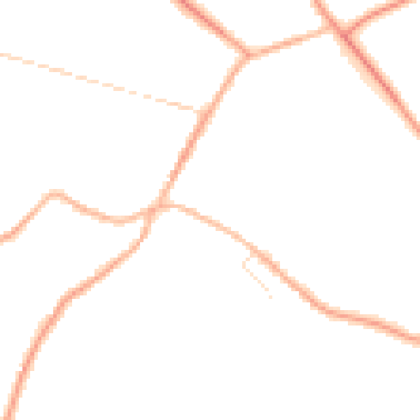 Night-time road noise heatmap for S75 6PH