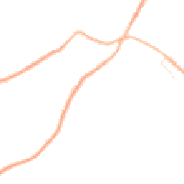 Night-time road noise heatmap for S75 6PL