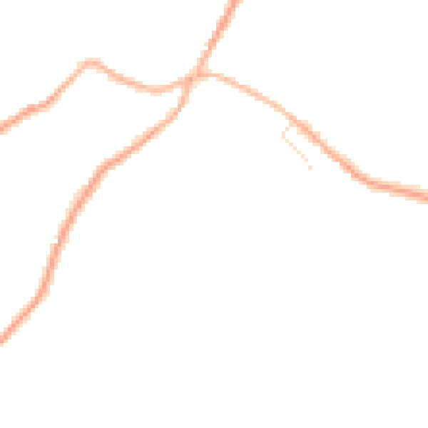 Night-time road noise heatmap for S75 6PN