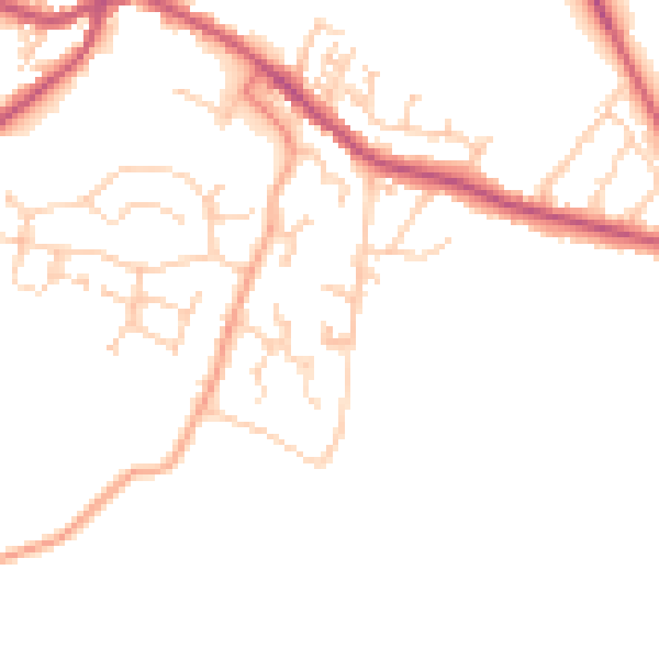 Daytime road noise heatmap for S75 6PQ