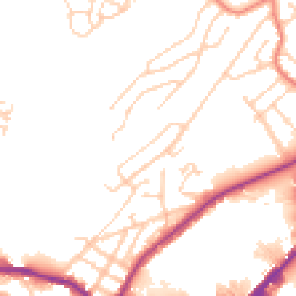 Daytime road noise heatmap for S9 1AD