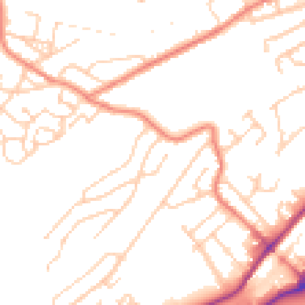Daytime road noise heatmap for S9 1AE