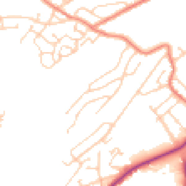 Daytime road noise heatmap for S9 1AJ