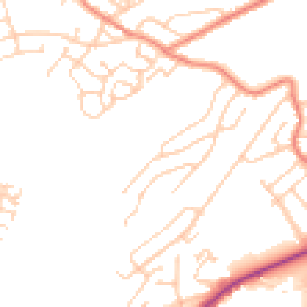 Daytime road noise heatmap for S9 1AL