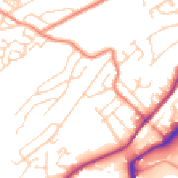 Daytime road noise heatmap for S9 1AN