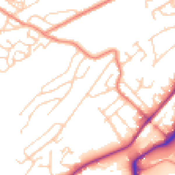 Daytime road noise heatmap for S9 1AP