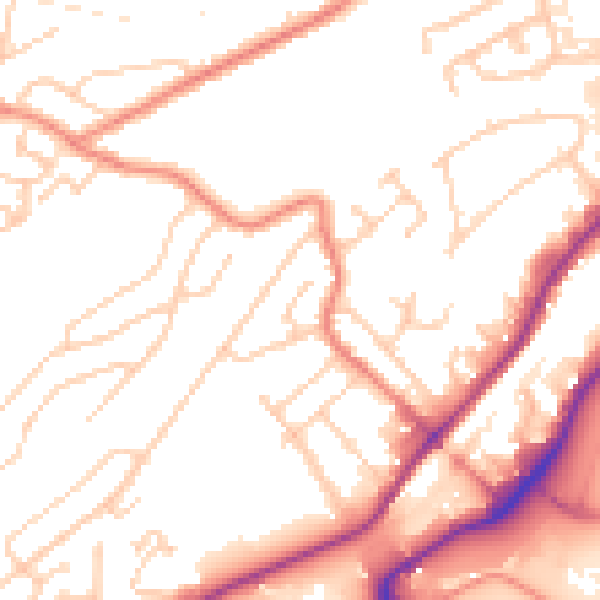 Daytime road noise heatmap for S9 1AQ