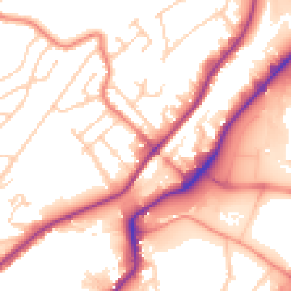 Daytime road noise heatmap for S9 1AU