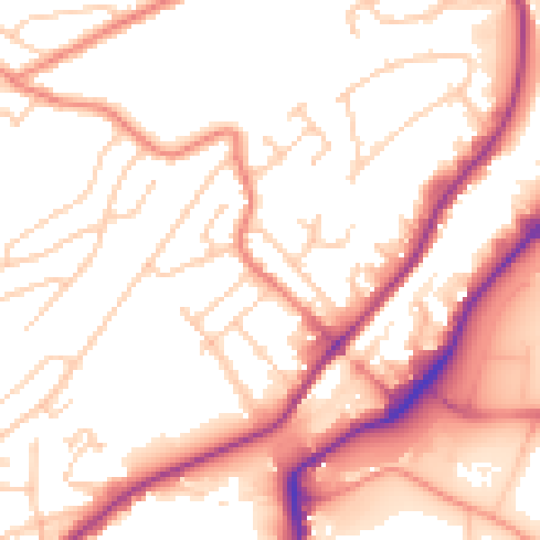 Daytime road noise heatmap for S9 1AW