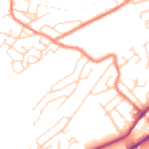 Daytime road noise heatmap for S9 1BA