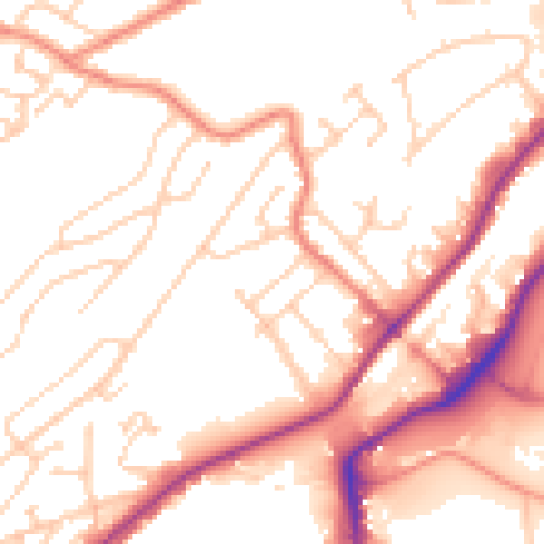 Daytime road noise heatmap for S9 1BP