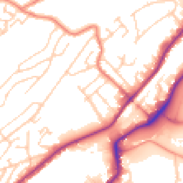 Daytime road noise heatmap for S9 1BQ
