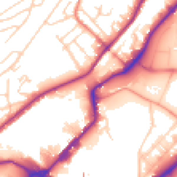 Daytime road noise heatmap for S9 1BR