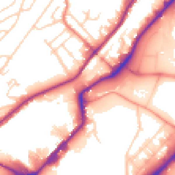 Daytime road noise heatmap for S9 1BS
