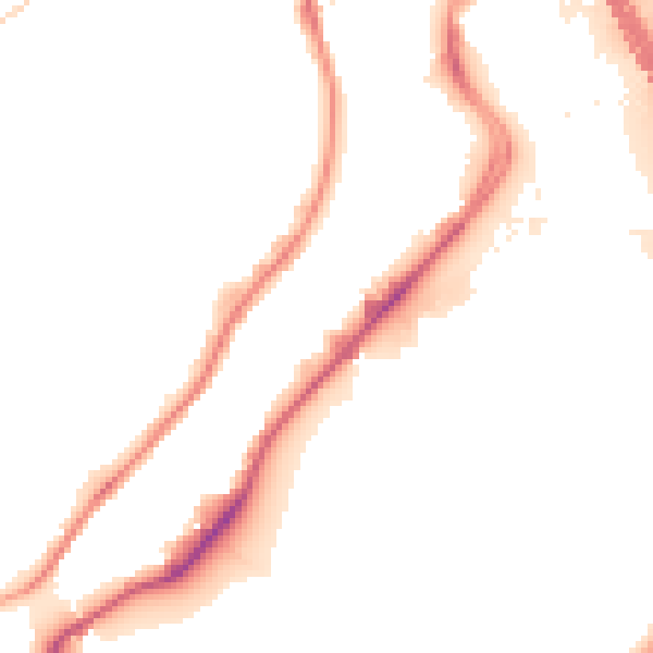 Night-time road noise heatmap for S9 1BW